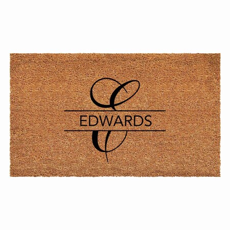 Calloway Mills Personalized Door Mat, Black, Natural, 24 in W x 48 in L 111122448